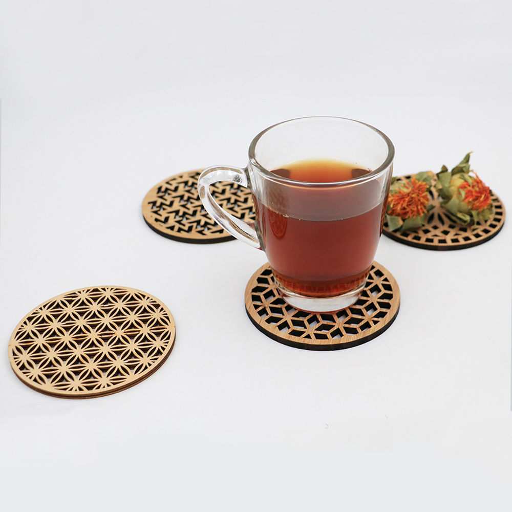 natural bamboo coasters,bamboo coasters for gift,bamboo coaster hotel, Custom Engraved Wooden Drink Coaster Set