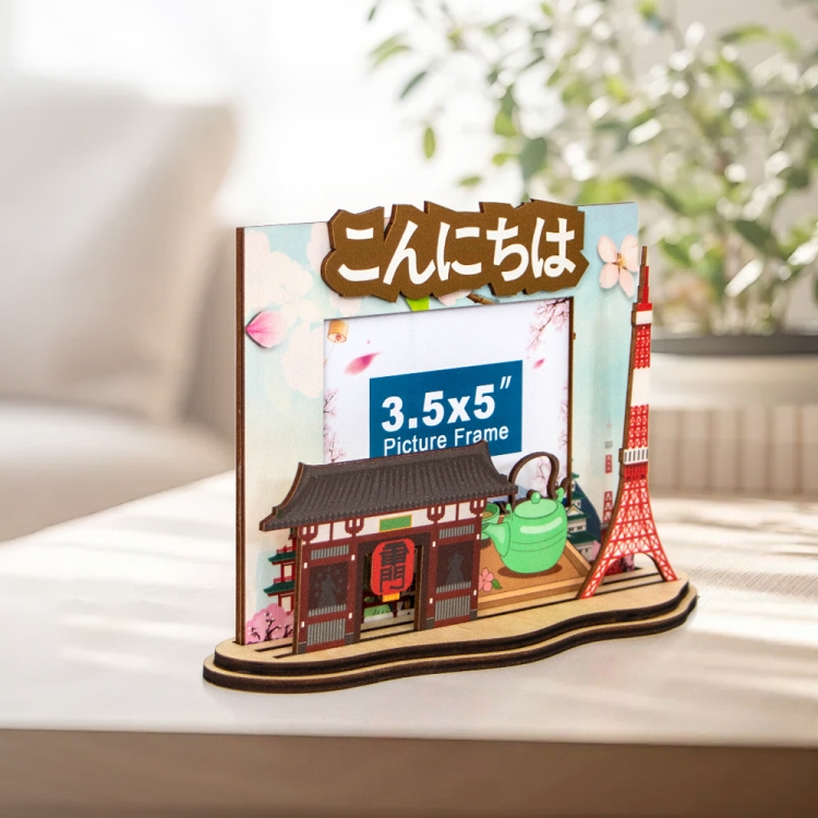 tokyo souvenir frame,Japan picture frame,custom Japanese frame,wooden Japan souvenir frame,Japan travel souvenir