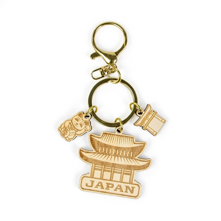 japan keychain, samurai souvenir keyring, wooden japan keychain, laser engraved wood keychain, japanese warrior keyring, custom souvenir japan, eco friendly wood keychain, b2b wooden gift supplier, japan travel souvenir
