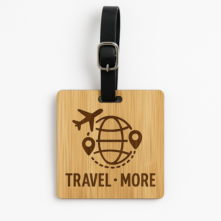 personalized wooden luggage tag,wooden luggage tags,custom wooden luggage tag,sustainable wooden luggage tag,travel luggage tag gift