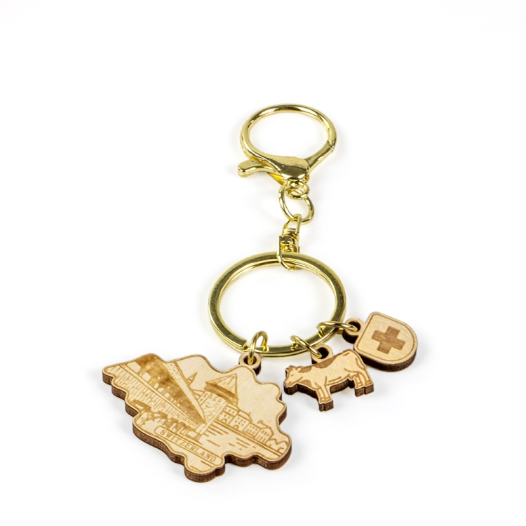 wooden keychain wholesale,custom wooden keychain,landmark wooden keychain,Swiss map wooden keychain,Switzerland wooden keychain