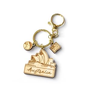 australia keychain, sydney souvenir, opera house gift, wooden travel gift, custom wooden keyring, australia gift supplier, souvenir keychain wholesale,australian tourism gift suppliers
