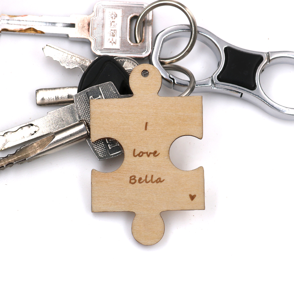 Wooden puzzle keychain, custom city keychain, creative wooden keychain, travel gift, souvenir keychain