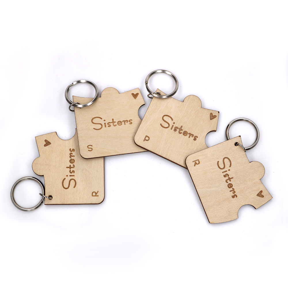 Wooden puzzle keychain, custom city keychain, creative wooden keychain, travel gift, souvenir keychain