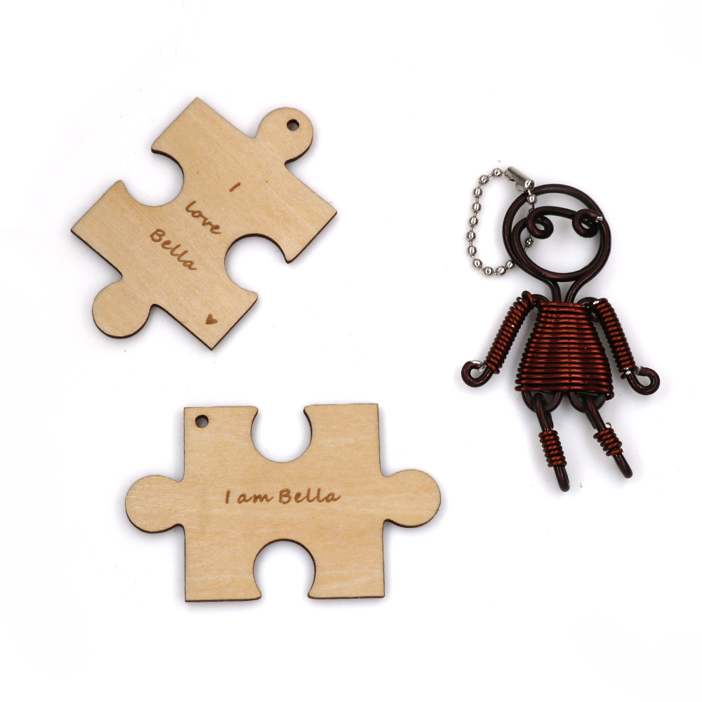 Wooden puzzle keychain, custom city keychain, creative wooden keychain, travel gift, souvenir keychain