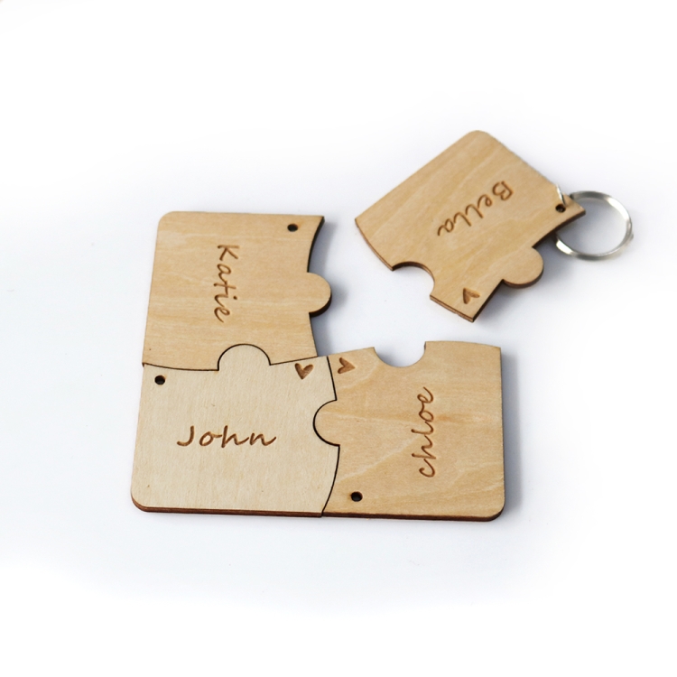 Wooden puzzle keychain, custom city keychain, creative wooden keychain, travel gift, souvenir keychain