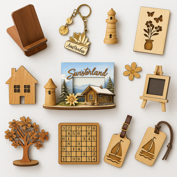 wooden gifts, wooden souvenirs, easy to ship gifts, wooden keychains,flat gifts to mail,tiny gifts that fit in an envelope,mailing items in envelopes